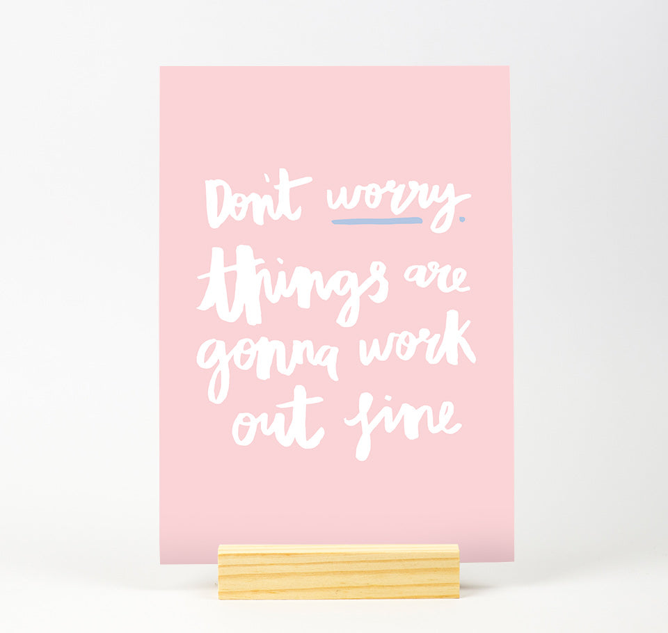 Don't worry Pastel Colour Print