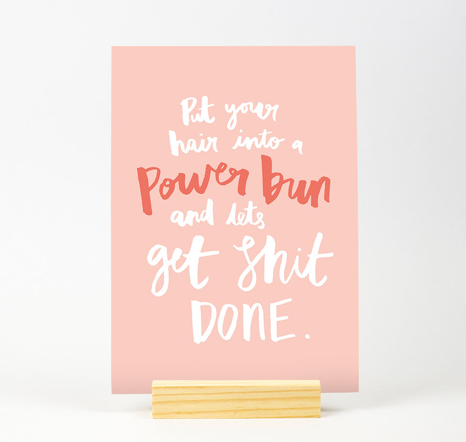 Power bun Colour Print