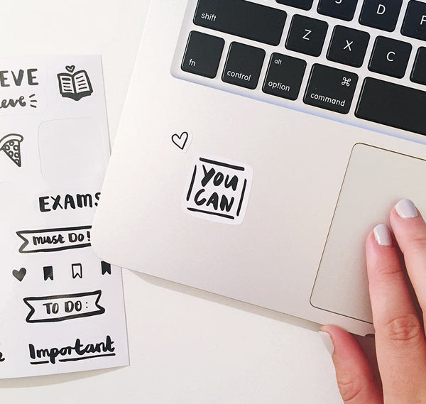 Believe and Achieve A6 sticker sheet