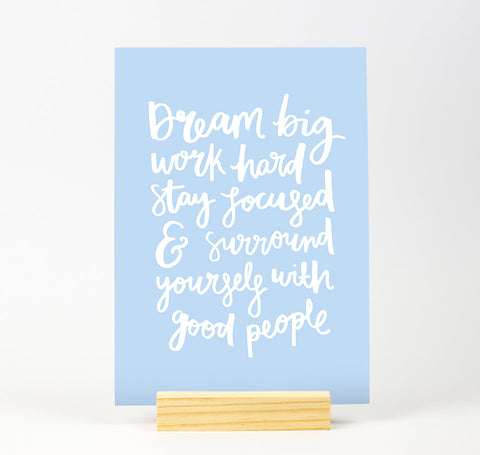 Dream big Pastel Colour print