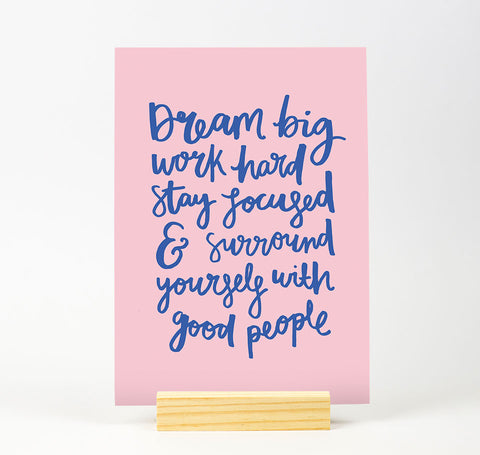 Dream big Bright Colour Print