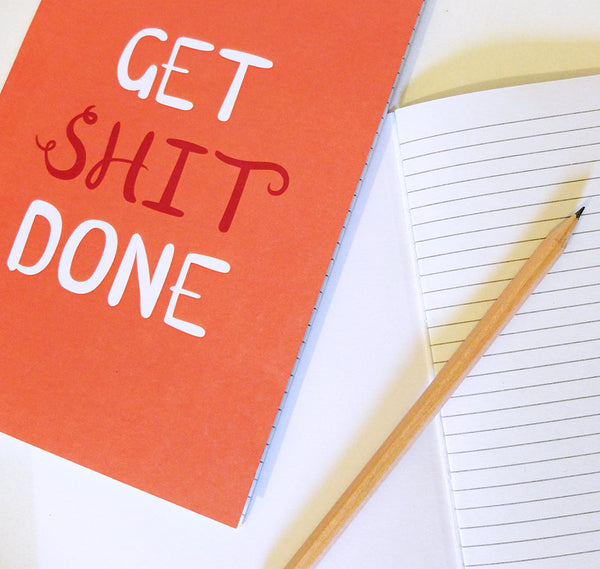 Get Shit Done notebook with lined pages