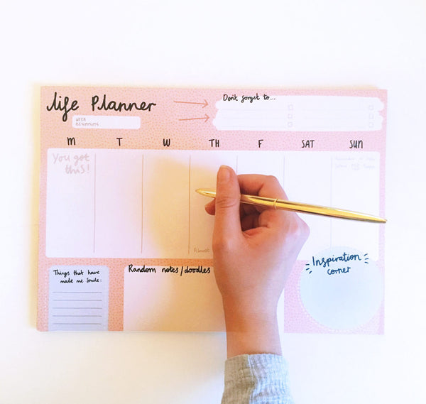 Life planner desk pad