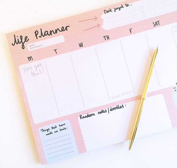 Life planner desk pad