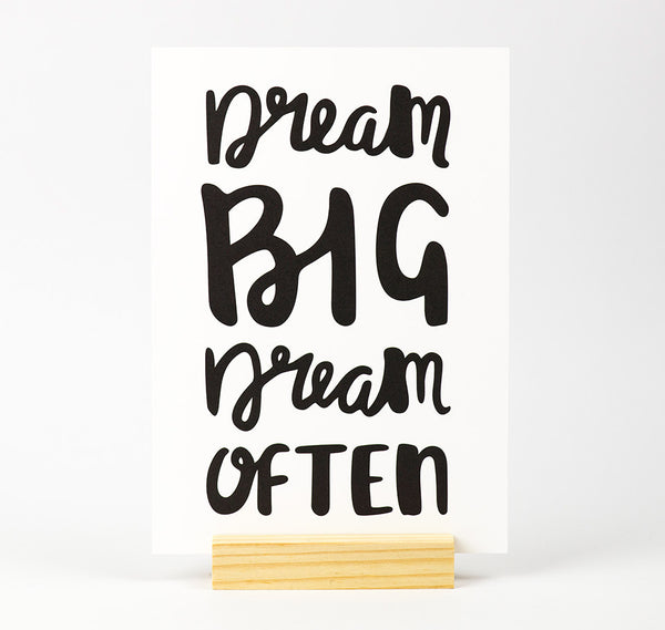 Dream big dream often quote print