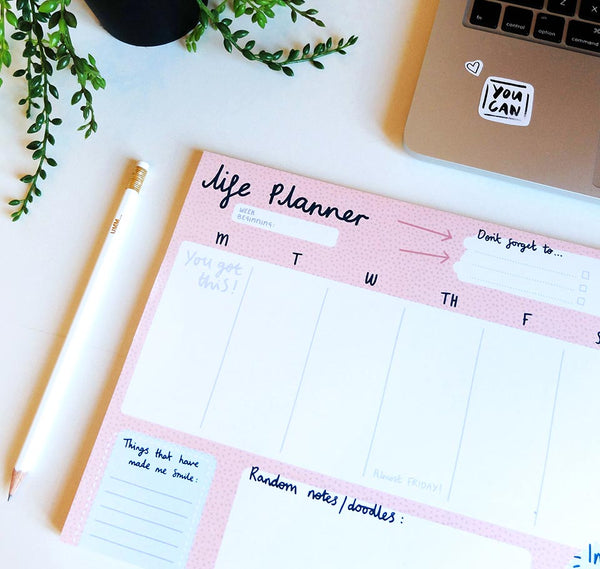 Life planner desk pad